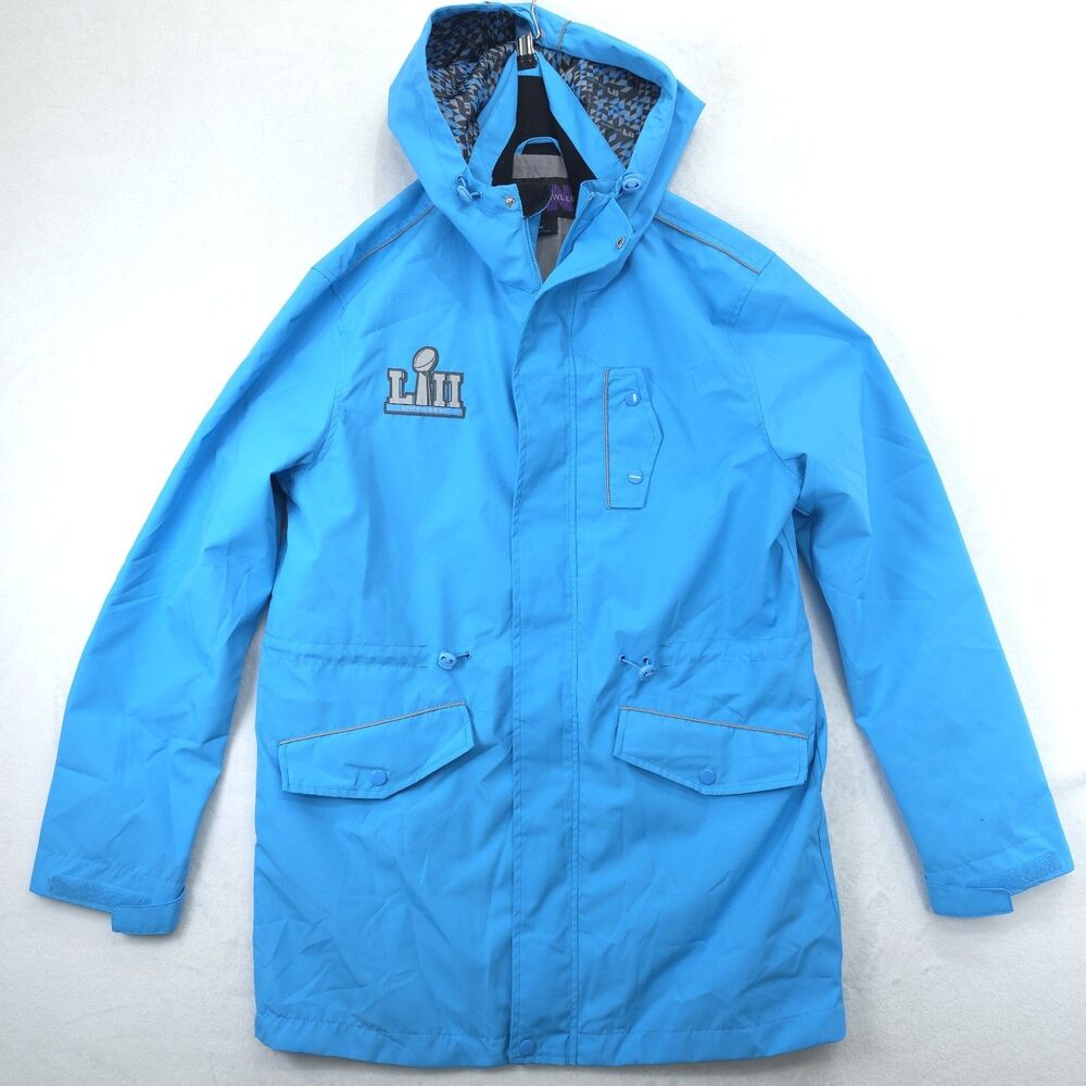 Super Bowl LII 52 Hooded Jacket Mens Size Medium Blue Minnesota